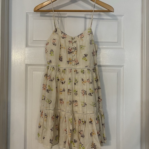 Urban Outfitters Dresses & Skirts - URBAN OUTFITTERS Floral Print Spaghetti Strap Button Ruffled Mini Dress Size S